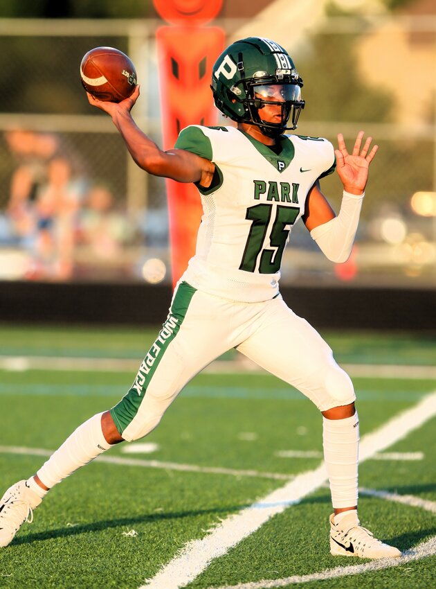 Junior Miskir Esayas saw action at quarterback early in the season last fall and is one of three players vying for the position this season.