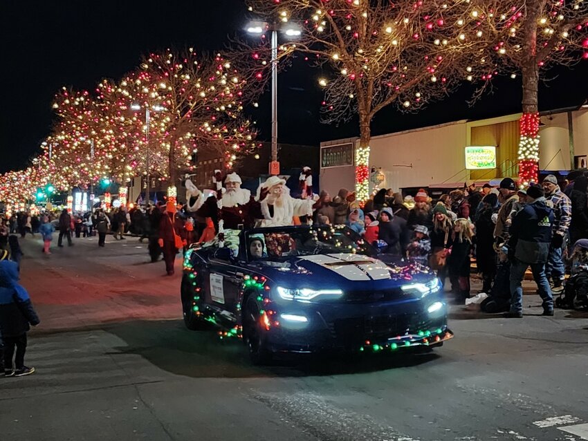 Santa and Mrs. Claus were the grand finale to the River Dazzle holiday parade in River Falls on Friday, Nov. 24.
