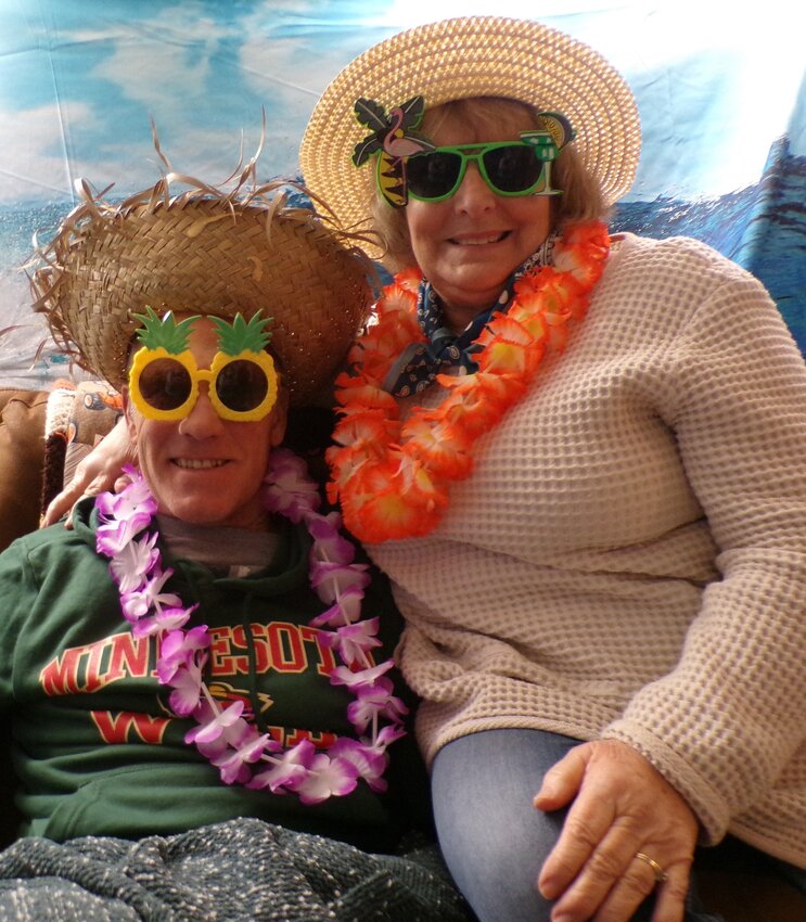 Plum City Care Center residents chased away the winter doldrums with an in-room happy hour recently.