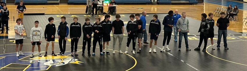 The Hastings wrestling team held a ring ceremony honoring the 2023 State Team Championship team on Friday night at a quadrangular meet with Park, Eastview and East Ridge. The Raiders will tune up for the Metro East Conference Tournament with a home meet Thursday against Shakopee. Seniors will be honored at the dual meet. The Metro East Tournament is Saturday in Mahtomedi.