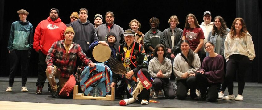 The Ojibwe Drumming and Singing Group Tomahawk Circle from Lac Du Flambeau has performed all over the United States and Canada over the past 17 years. They have performed in California, New York, Alabama, Florida, Nebraska, Arizona, Washington, and 16 other states. Their performance last Saturday drew about 200 attendees.