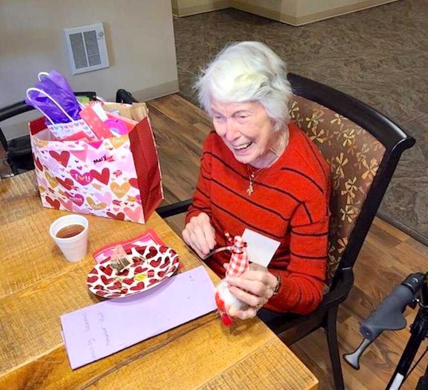 The residents of Tradition Assisted Living were “showered with love” from the local community as they opened the cards and gifts at their February 14th Valentine’s Day Party.