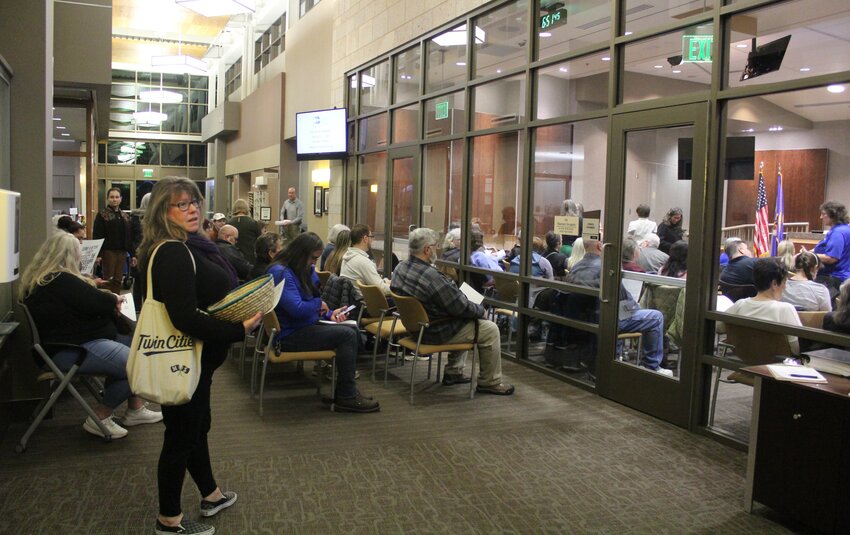 It was overflow seating at City Hall as the Council heard comment from Friends of Grey Cloud Wednesday, February 21.