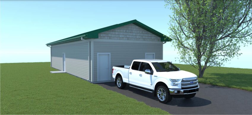 Rendering of Well #3 water treatment project addition and renovation.