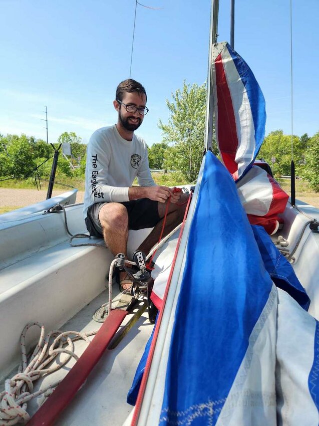 In addition to being a guidance counselor, Brennan Schrader is the Skipper of Sea Scout Ship 101 out of Chippewa Falls where he teaches youth how to sail on Lake Wissota.