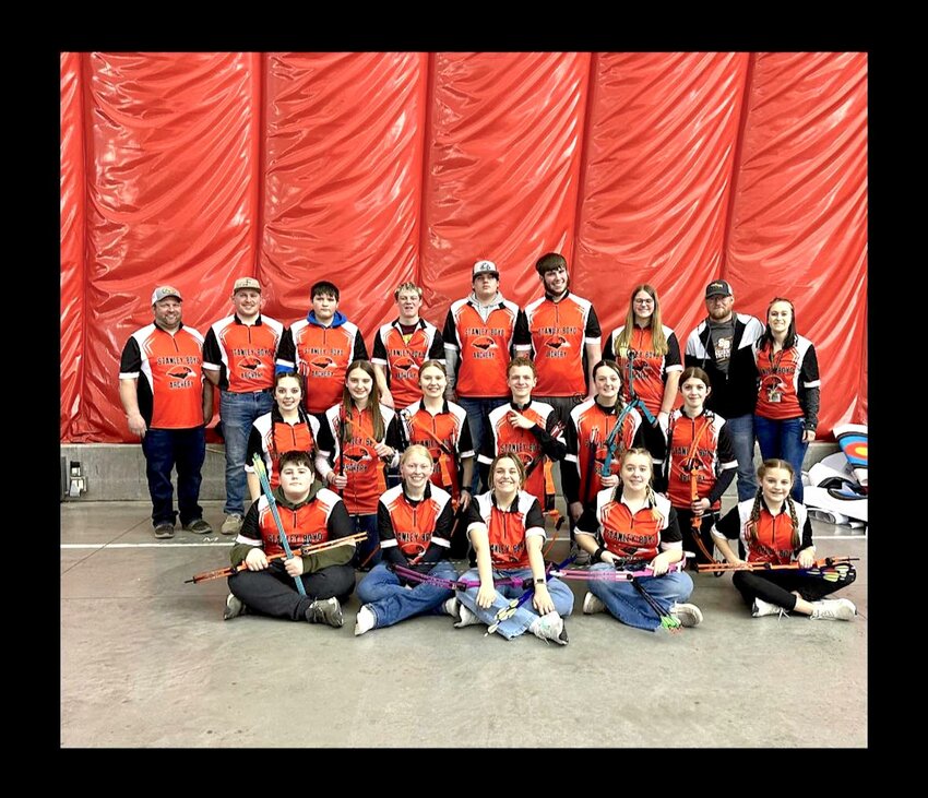 The Stanley-Boyd Middle School Archery team placed seventh in the State and qualified to compete at the National Tournament on May 8th. Submitted photo.