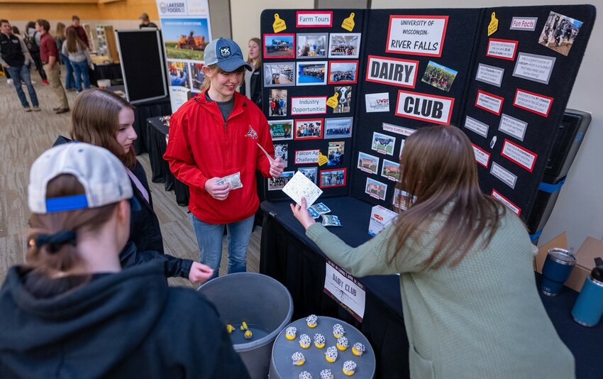 Participants at last year&rsquo;s Ag Day on Campus at UW-River Falls learned about various aspects of agriculture at one of more than 20 information booths that were part of the event. This year&rsquo;s Ag Day on Campus is April 11.