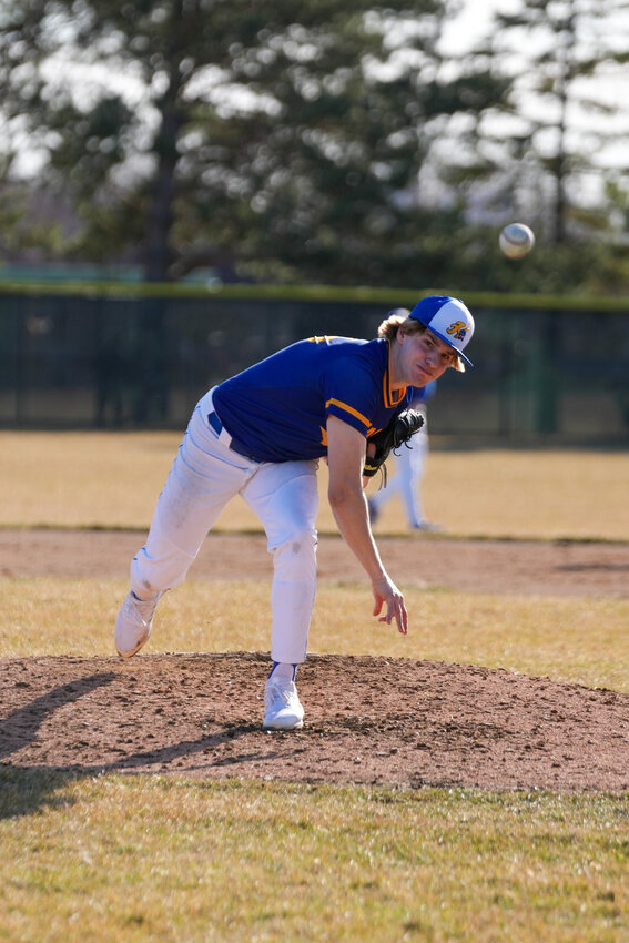 Matt Sherry pitched well in the first three innings against Park of Cottage Grove, holding the Wolfpack to two base runners in the three innings.