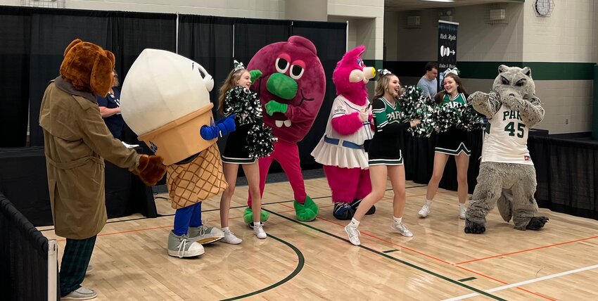 The Park High School cheerleaders joined mascots in a dance-off Saturday afternoon at the Cottage Grove Community Showcase, organized by the Cottage Grove Area Chamber of Commerce. The crowd clapped their approval for their favorite dancers. See more Cottage Grove Community Showcase pictures on page 2.