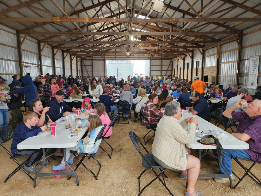 Crowds of people enjoyed pancakes, sausage, cheese curds, milk, and custard at the 2024 Pierce County Dairy Breakfast, held at LoRan Rolling Acres near Plum City Saturday, June 15.