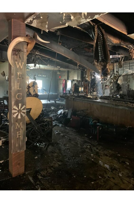 The interior of Beav&rsquo;s Restaurant and Tavern in Plum City, after a fire gutted the building on June 29.