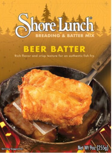 Shore Lunch Beer Batter and Mies All Purpose Fish Batter are the two top brands, in my book.