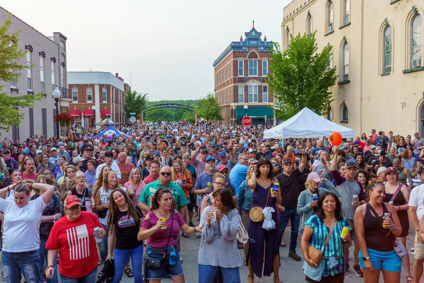 Crowds from the 2023 Rivertown Days gather downtown.