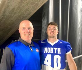 Local father and son duo Nick and Chase Sturm were part of the North All Star small team at UW-Oshkosh, Nick as a coach and Chase on the roster.
