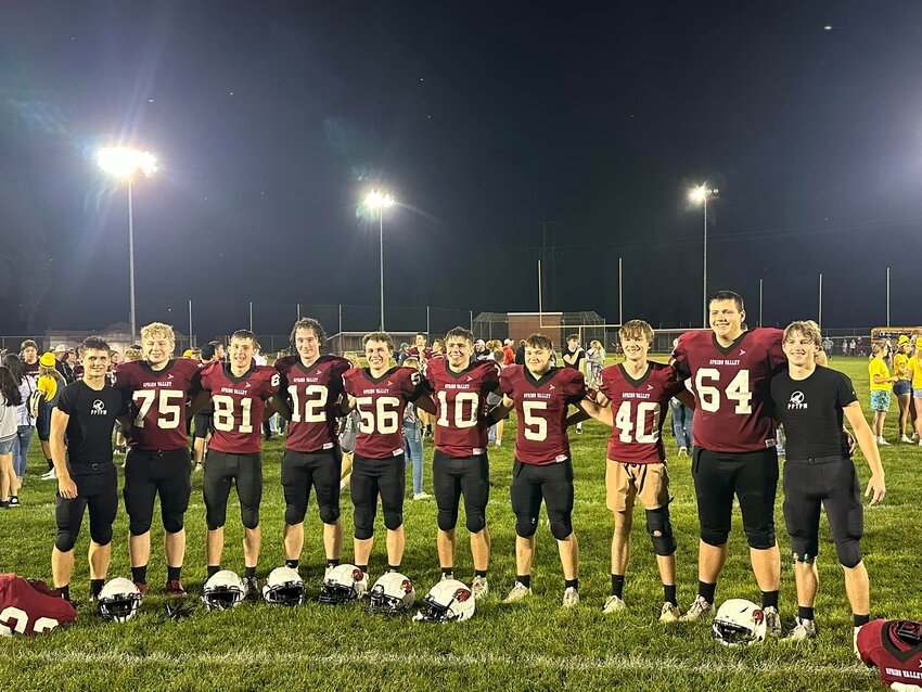 The Spring Valley Cardinals football team seniors for the 2024 season.