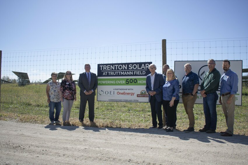 PPCS staff welcomed Governor Tony Evers to the Trenton Solar at Truttmann Field solar array on Monday, Sept. 23, as part of National Clean Energy Week activities.