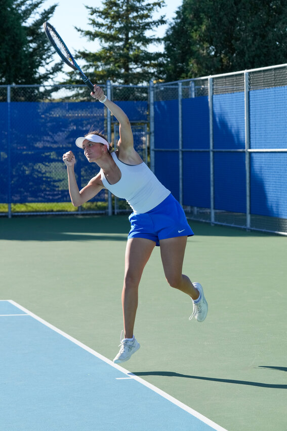 Brooklyn (left) and Reese (right) have been the Raiders 1a and 1b singles players all season boasting an undefeated record. The Kellers hope to lead Hastings to a section title through a very difficult section. Once team play is concluded, they will begin to make their move toward a state title as a doubles team.