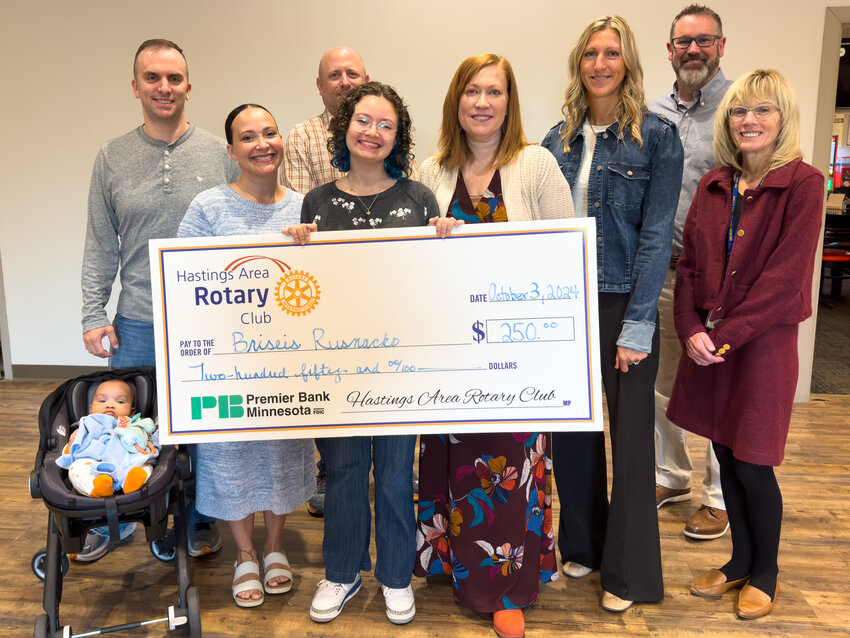 Septembers Student of the Month, Briseis Rusnacko introduced herself to the Hastings Area Rotary Club where she spoke about her desire to become a school counsellor and her love of art, specifically her interest in working with pottery.