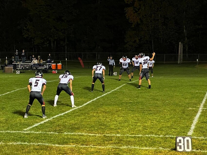 Blackhawk’s Winston Poehler prepares to kick-off after another Blackhawk score!