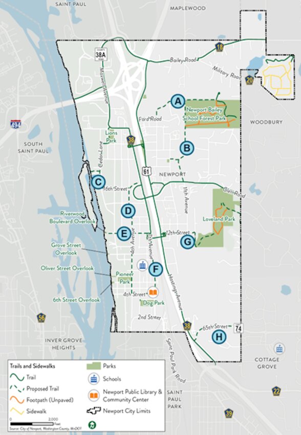 The city of Newport is seeking resident input on proposed future trail routes, an online survey running now through Oct. 27.