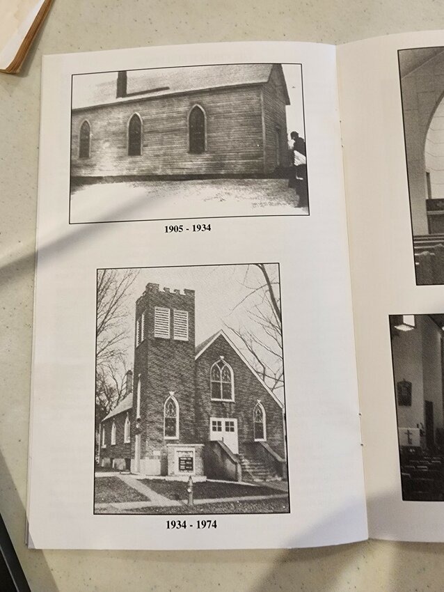 St. Paul’s Evangelical Lutheran Church in Prescott will celebrate its 150th anniversary Sunday, Oct. 20. Pictured are the church’s second building and third building, which still stands today as a private home.