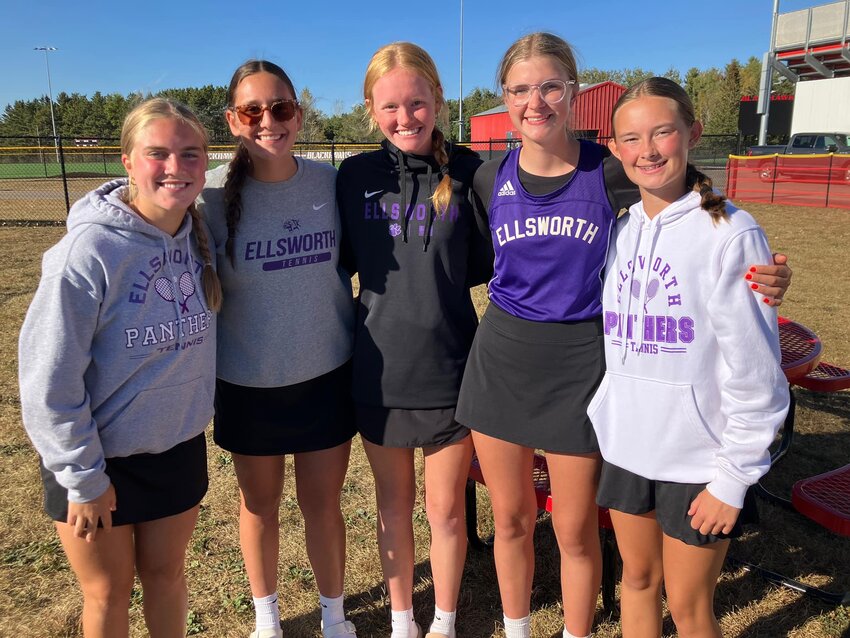 Ellsworth girls tennis scored 10 team points to place sixth of 16 teams at the Lakeland Sectional.