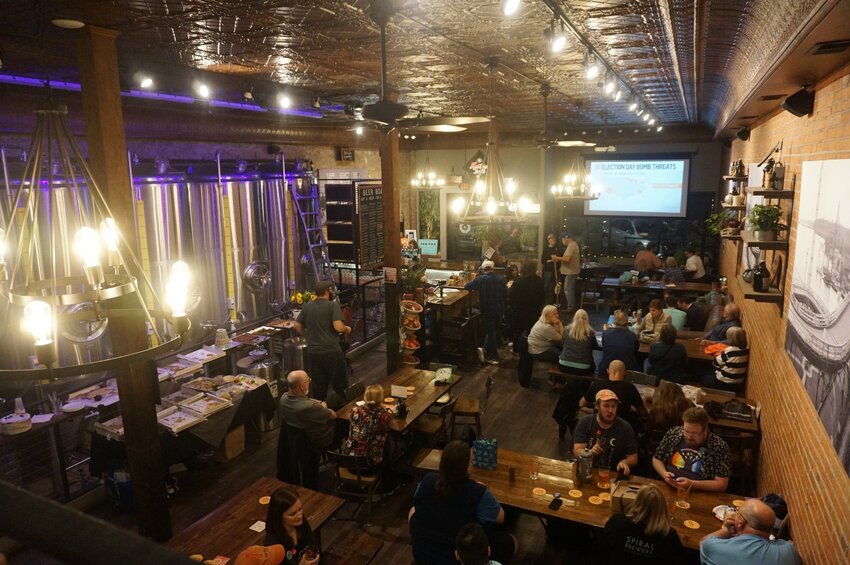 Jen Fox&rsquo;s watch party at Spiral Brewery in Hastings on Tuesday, Nov. 5.