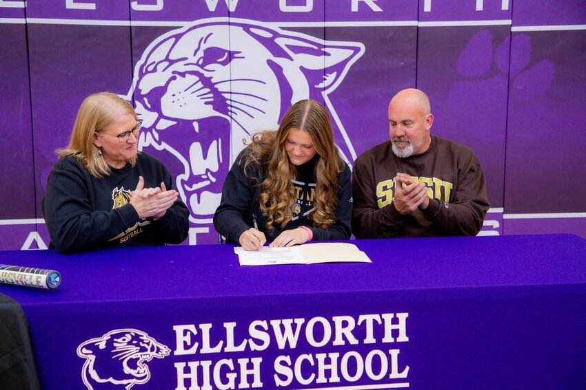 Ellsworth Panther Aliza Acker makes it official with Southwest Minnesota State softball.