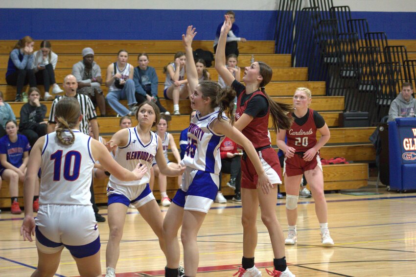 Kate Cipriano floats one over the defense in a 56-40 win at Glenwood City on Dec. 5.