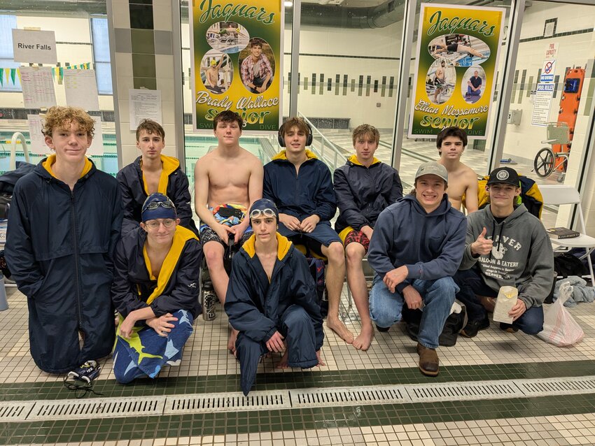 The River Falls swim and dive team at the Ashwaubenon Sectionals over the weekend.