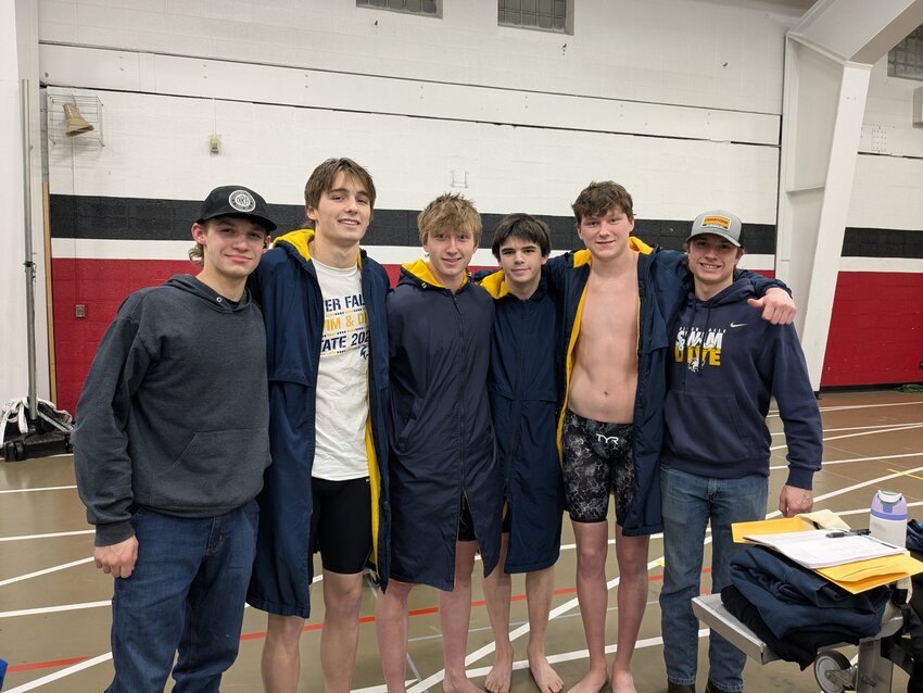 The six members of the RF Swimming and Diving team who qualified for State.
