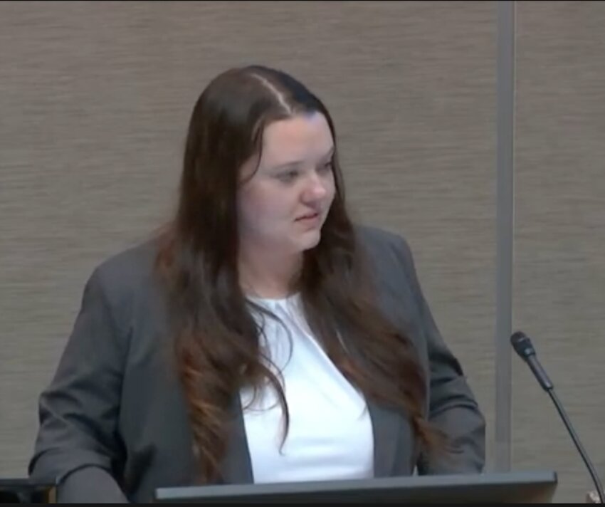 City planner Samantha Pierret presented on a new development to be named Lochridge, planned on the Cottage Grove-Woodbury border.