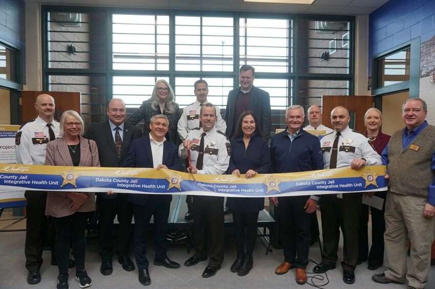 Dakota County Sheriff Joe Leko cut the ribbon for the new integrative health unit which is expected to open in April.