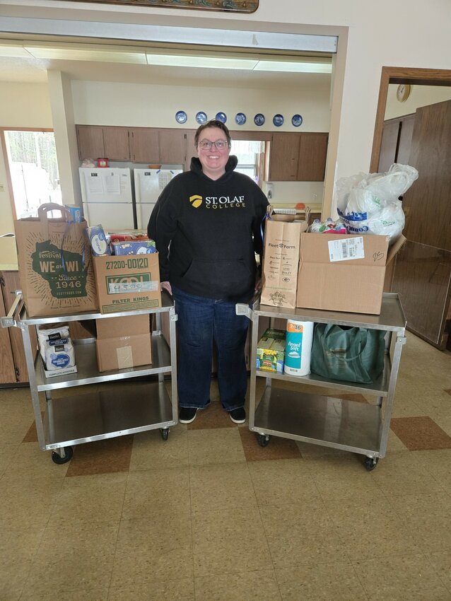 St. Paul’s donation to C.U.P. Food Pantry in Colby, which also received about 130 items.