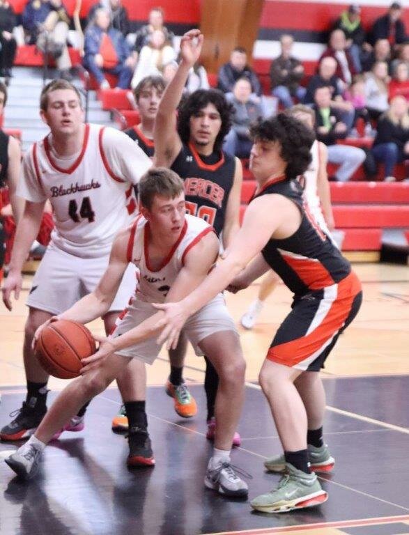 Colin Fritz protects the ball vs. Mercer.