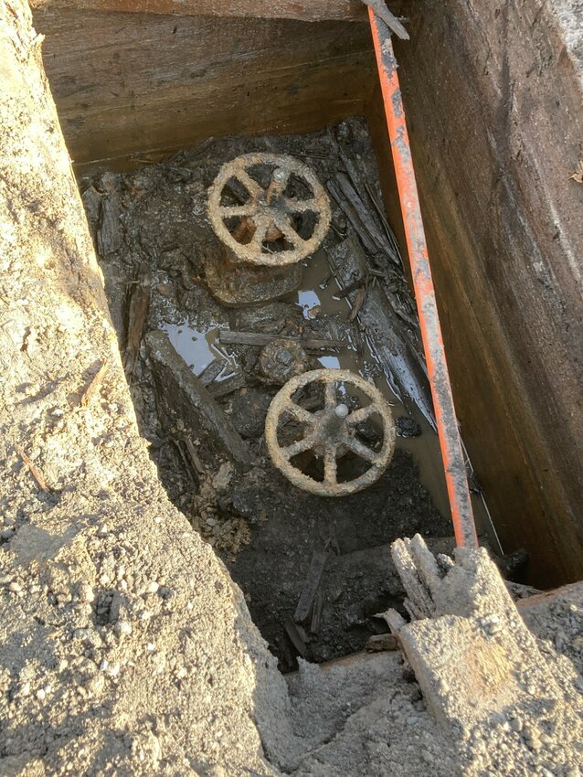 A close up of one of the valves.
