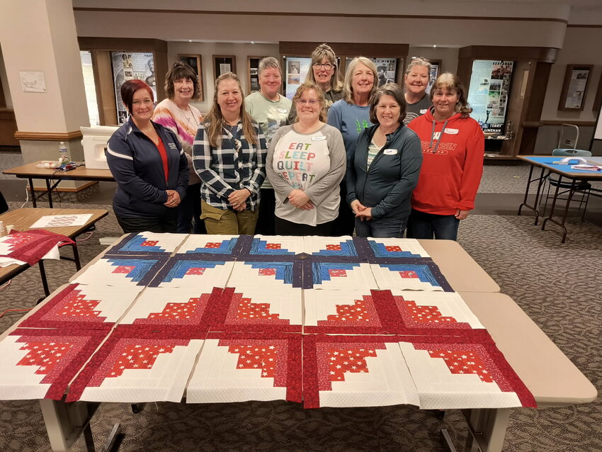 A group from the River Falls area made 150 quilt blocks to contribute to Quilts of Valor during the National Sew Day on Feb. 1.