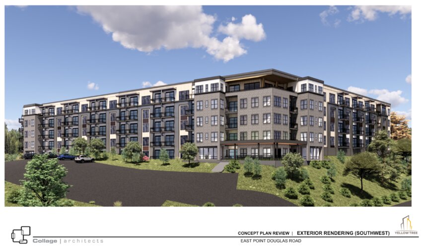 Minneapolis-based Yellow Tree Development has proposed a five-story 160-unit apartment complex off East Point Douglas Road, presenting in a workshop at the March 19 city council meeting.