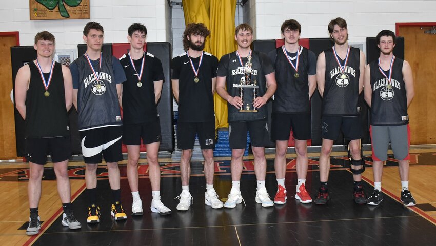 Coming in at 1st place were the Classes of 2023-24: Ryan Nelson, Alex Gutowski, Quinn Hatlestad, Caleb Geldernick, Carter Klabon, Vince Henke, Logan Amacher and Elliot Ackerman. They won the championship game 46-45.