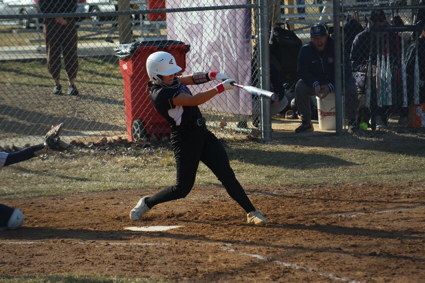 Ellsworth senior Delaney Johnson rips her first of three home runs on the week.