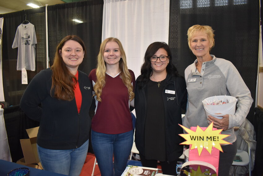 The crew from Forward Bank and Insurance Amanda Krueger, Holly Davidson, Chelsey Weegmann, and Deb Conway.