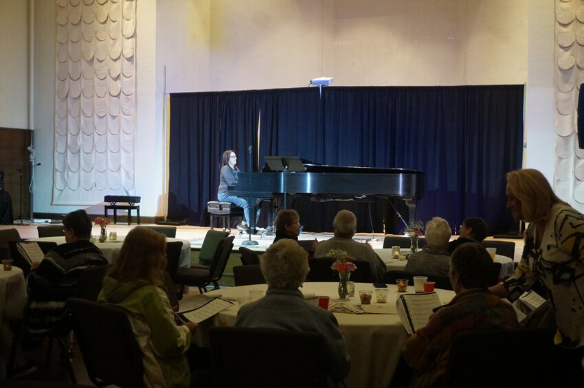Attendees sang &ldquo;This Little Light of Mine&rdquo; and other hymns at the Hops and Hymns event.