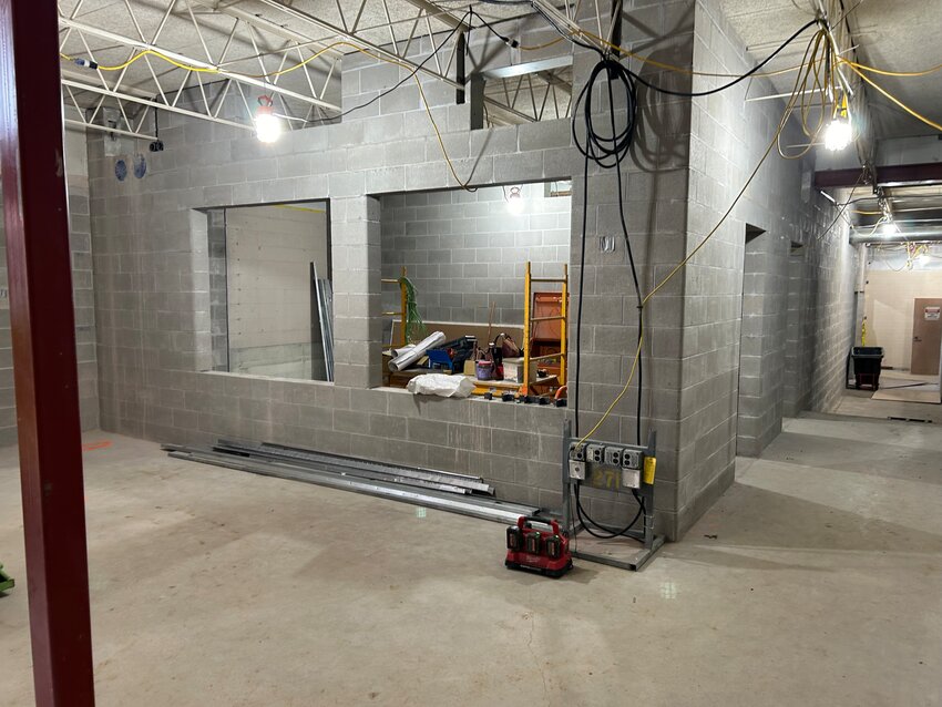 The new concession stand in the main area will face the opposite direction from the gym doors, preventing people waiting in line from crossing over with people entering the gym.