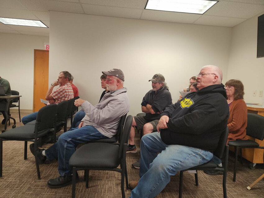 Stanley residents voice their concerns during the May 23rd public hearing on the proposed bike trail and no-parking restrictions.