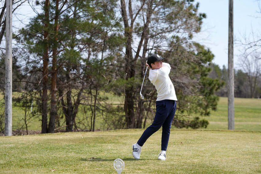 Sophomore David Bauer makes his first trip to the MSHSL State Tournament at Bunker Hills. During the section tournament, Bauer finished with a two-day total of 146, just two strokes over par and one stroke behind the individual section winner.