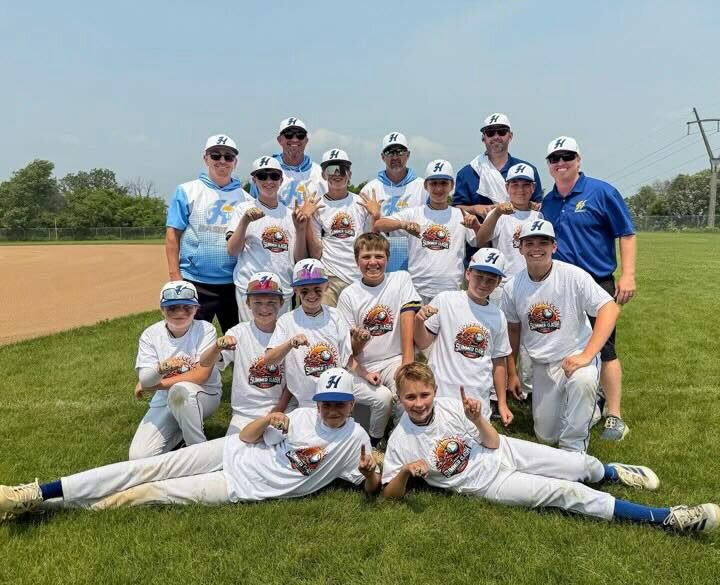 The Hastings Raiders 12AA baseball team brought home first place at the Eagan Summer Clash, going a perfect 5-0 over the weekend. The team opened with an 11-6 win over St. Francis on Friday, then beat Inver Grove Heights 15-7 on Saturday behind Mason Shemon&rsquo;s complete game with only 69 pitches and one walk. Ben Zajac crushed a grand slam, and Logan Johnson added a home run during pool play. The Raiders kept rolling with a 12-4 win over Eastview, followed by Sunday victories over OMGAA 13-3 and Eagan 10-6 in the championship. Hastings outscored opponents 61-26, with triples in the final game from Bennytt Erickson, Logan Johnson and Colin Pine.  Pictured front to back, left to right are Colin Pine, Bennett Lund, Adam Simon, Ryan Schommer, Harrison O'Neill, Jaiden Raway, Benytt Erickson, Sylas Maier, Mason Shemon, Logan Johnson, Ben Zajac and Jayden Pohl. Coaches are Tim O'Neill, Eric Johnson, Nick Schommer, Seth Maier and Mitch Shemon.