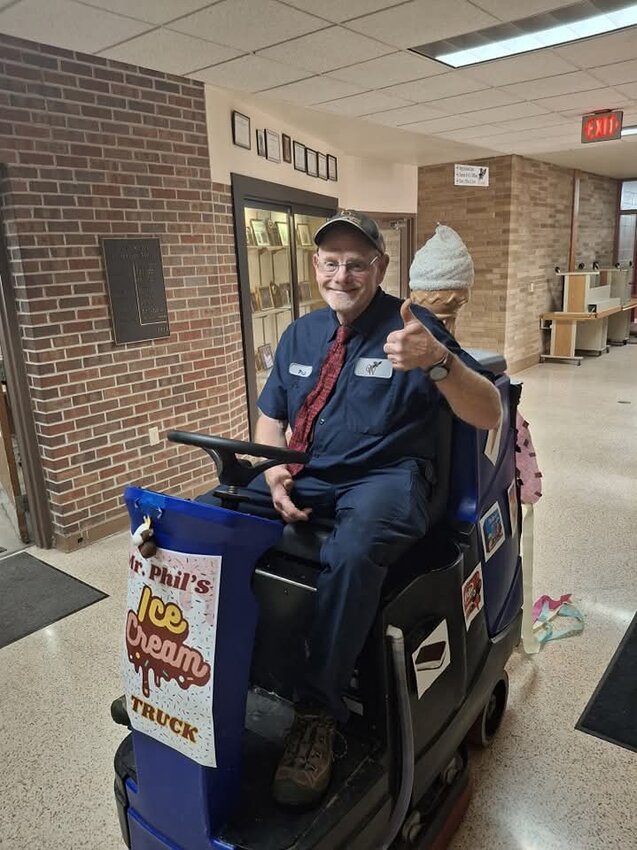 Mr. Phil on the ice cream truck.