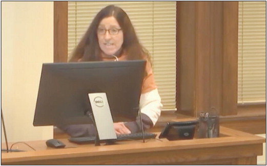 Jolene Reamer spoke at the Hastings City Council meeting last week about the need for better enforcement of ordinances requring sidewalks to be shoveled.