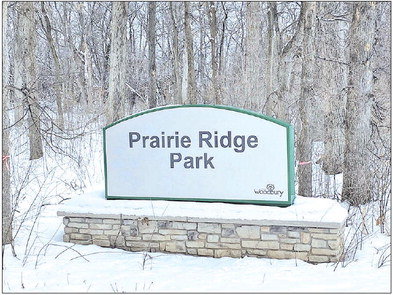 Sign from road entrance to Prairie Ridge. Photo by Nerissa Solovitz