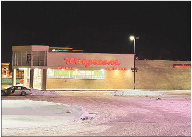 The Walgreens in Hastings was robbed at gunpoint around 9:00 p.m. on January 5. No injuries reported and the robber made off with an undisclosed amount of cash from the front register. Photo by Bruce Karnick.